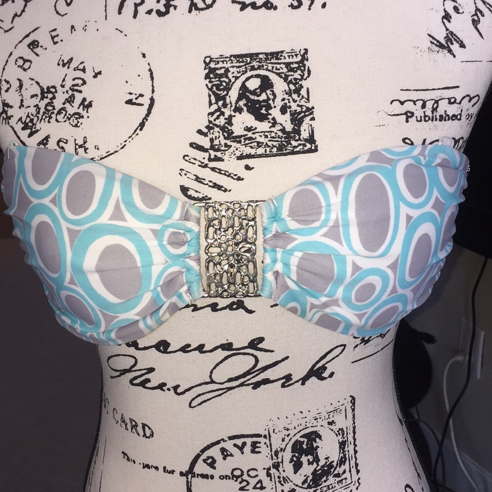 Small strapless Trina Turk bikini top